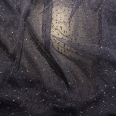 Ткань Сетка с камнями (синий)